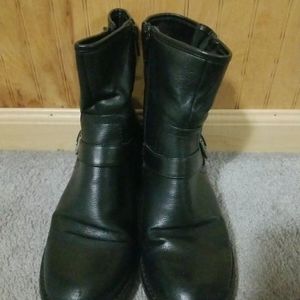 Bass MARLO Womens Black Boots Size 8.5M Zip Up Buc